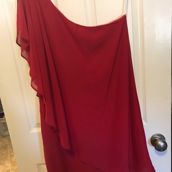 Charming Charlie’s one shoulder red dress NWT, Lg - Picture 3 of 3
